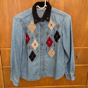 Cabin Creek Denim Long Sleeve Shirt Size PS